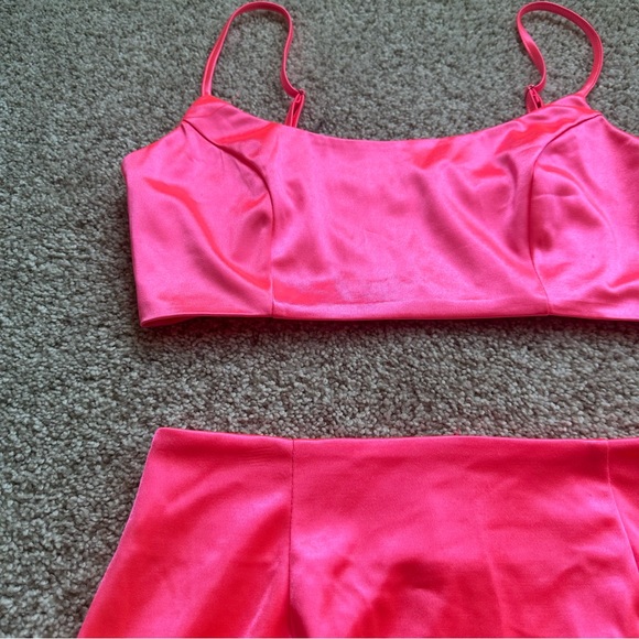 Hot Pink Fashion Nova Coord Set Mini Skirt - Picture 2 of 2